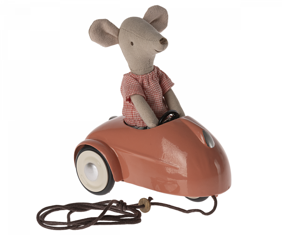 Maileg Mouse car, Coral