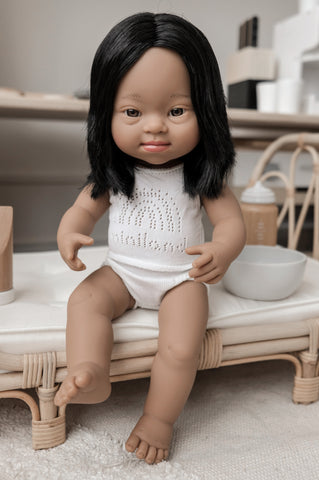 Miniland doll Latin American girl with Down Syndrome 38 cm