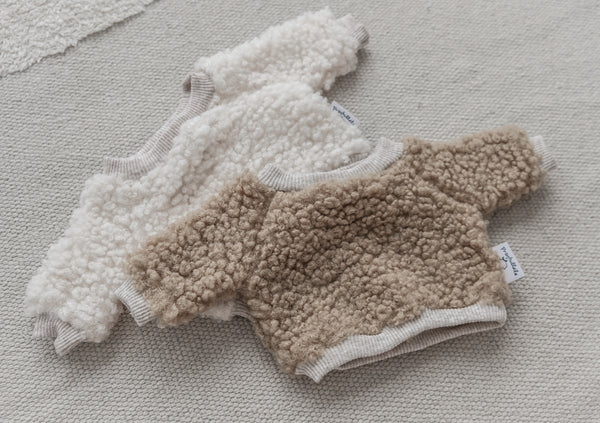 softest teddy sweater and legging set for doll