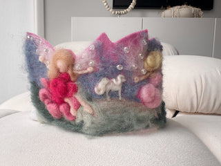 Waldorf Needle Felted Handmade Birthday Crown