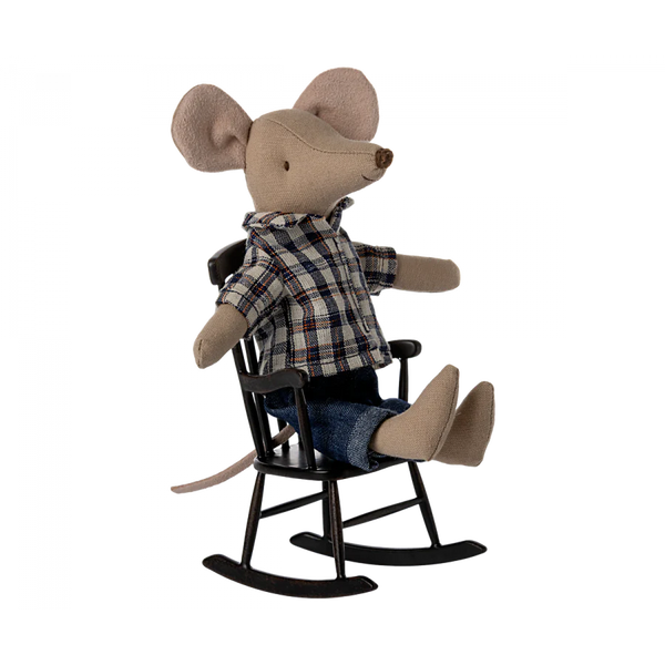 PREORDER Maileg rocking chair for mice - anthracite