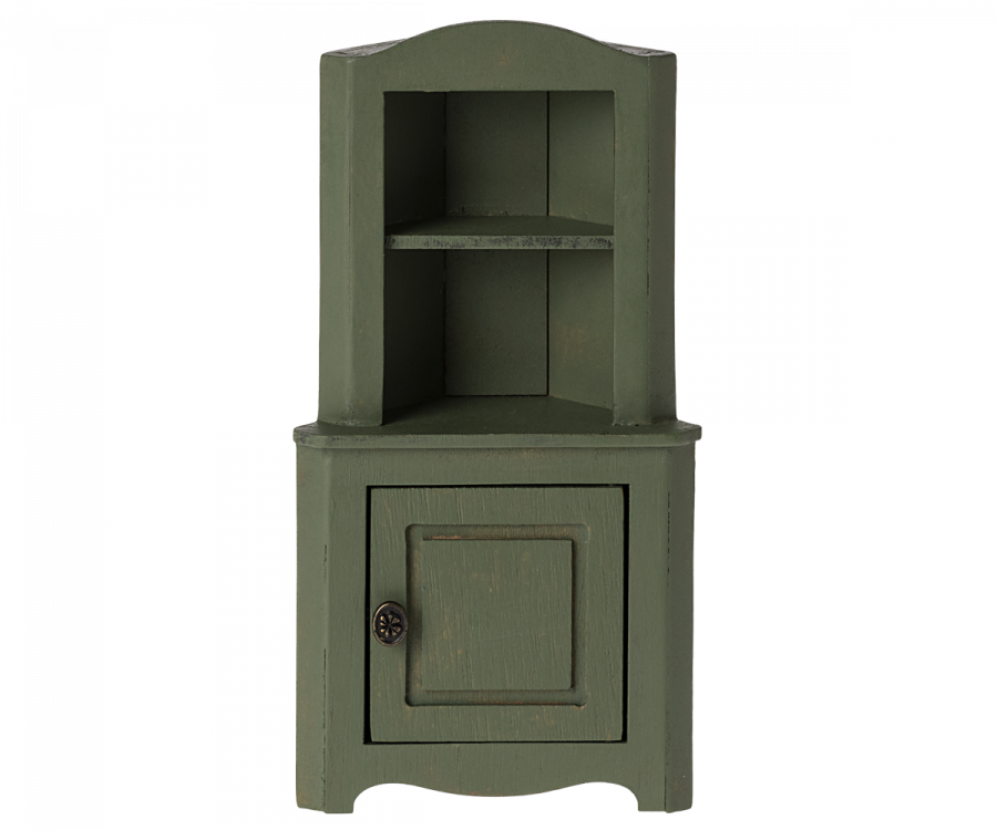 PRE-ORDER Maileg Corner Cabinet - Dark Green (Mouse)