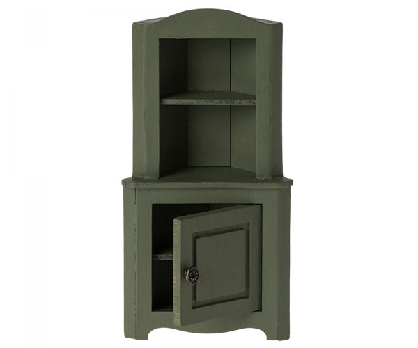 PRE-ORDER Maileg Corner Cabinet - Dark Green (Mouse)