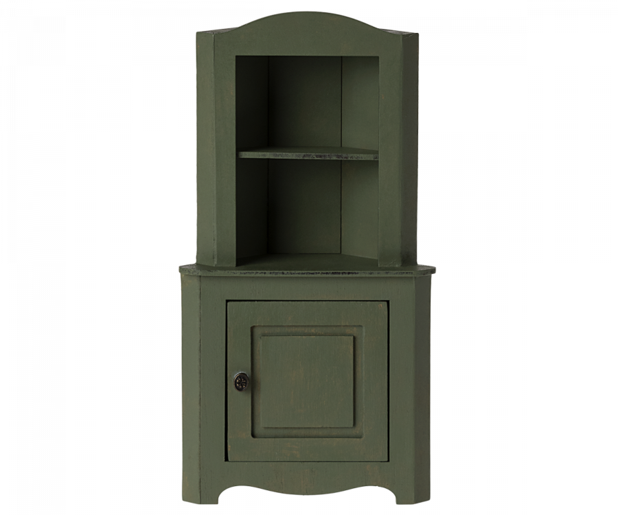 PRE-ORDER Maileg Miniature corner cabinet - Dark green