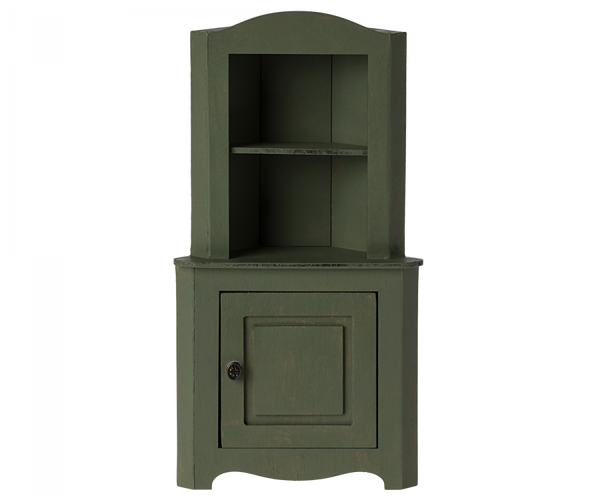 PRE-ORDER Maileg Miniature corner cabinet - Dark green