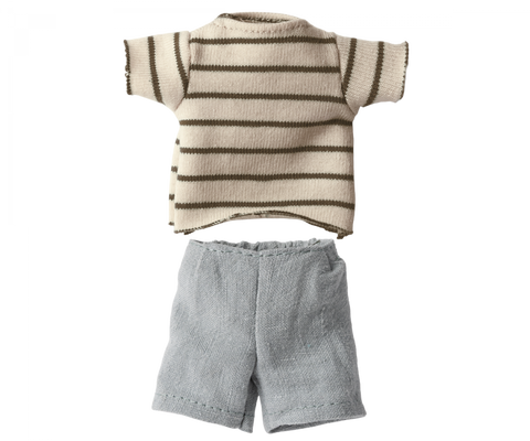 PRE-ORDER Maileg Striped blouse and shorts, Size 1