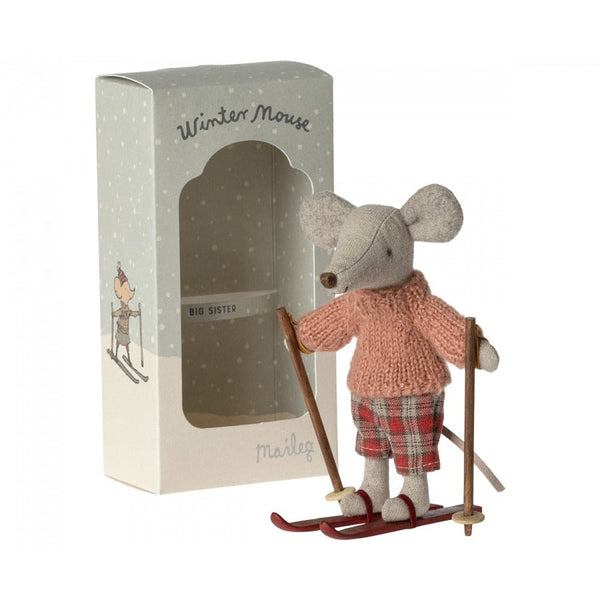 PREORDER Maileg winter mouse big sister with ski set