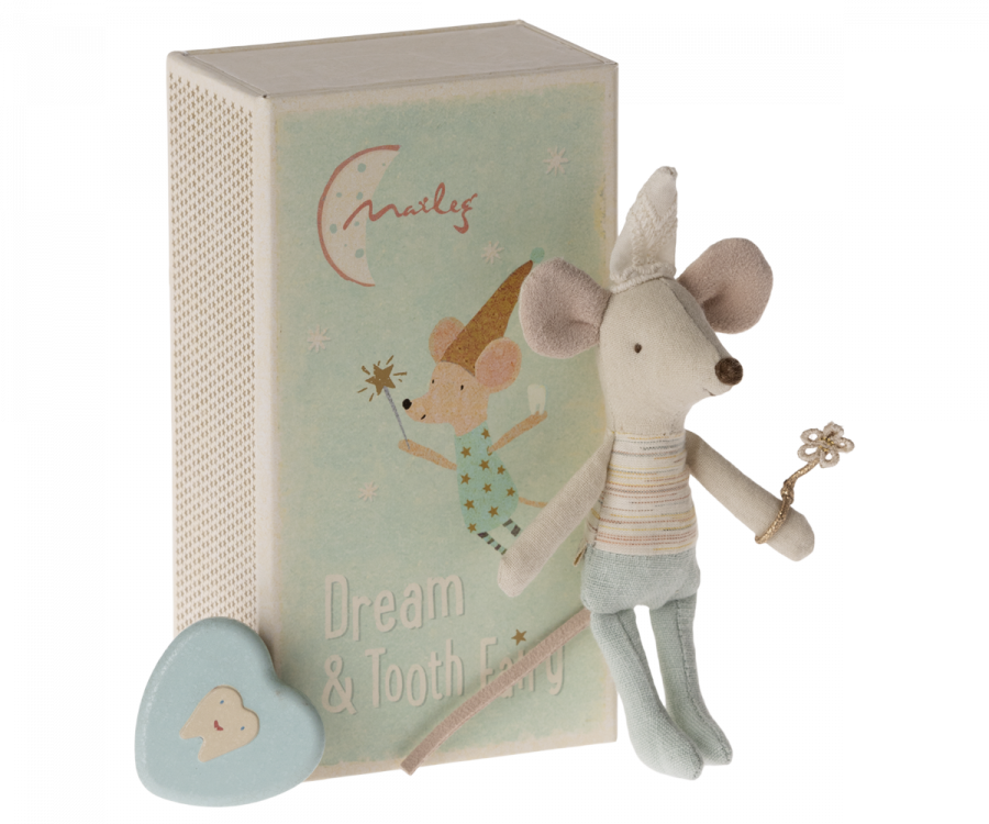 PRE-ORDER Maileg Tooth fairy mouse, Little brother in matchbox
