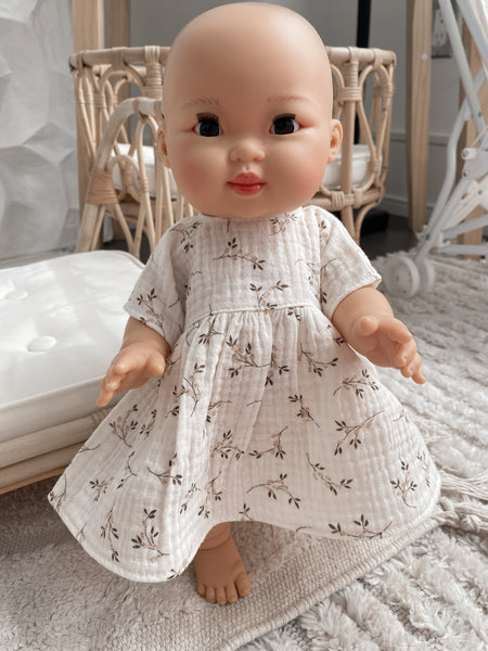 Floral doll dress for 38/34/32 cm doll