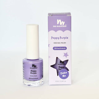 Poppy Purple Water-Based, Scratch Off Nail Polish For Kids by No Nasties