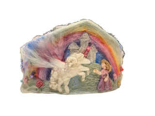 Waldorf Needle Felted Handmade Birthday Crown