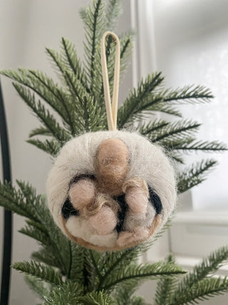 Handmade Custom Needlefelted Family Christmas Ornament
