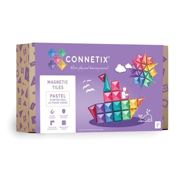 Connetix pastel starter pack 64 piece