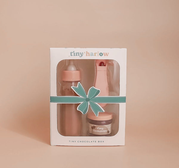 Tiny Harlow Chocolate Magic Milk + Doll Food Gift Set Limited Edition