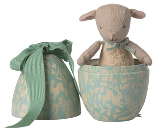 PRE-ORDER Maileg Easter Egg with Micro Lamb - Dusty Mint (Small)