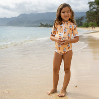 beach &amp; bandits Peace Cream upf50+ swimsuit