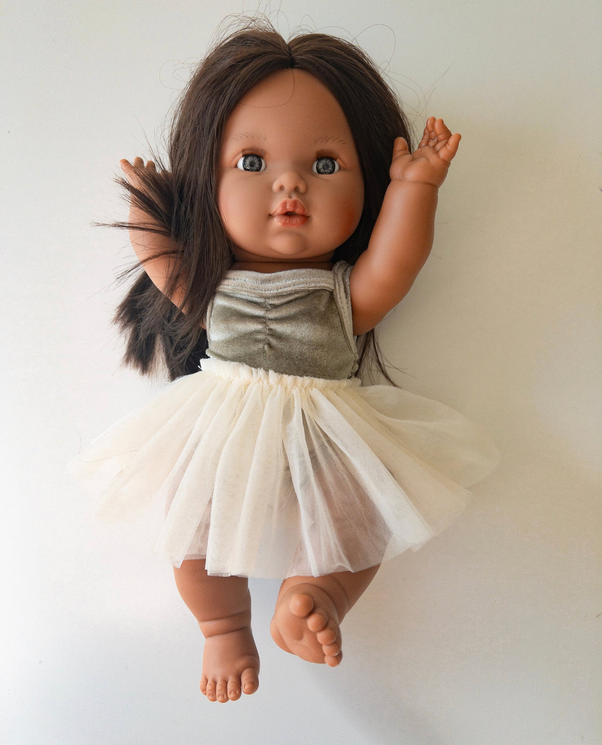 Serpentine velvet leotard + ultra tulle skirt set for 34 or 38 cm doll