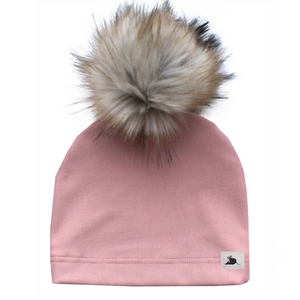 The Pom Beanie - made in Canada Rose