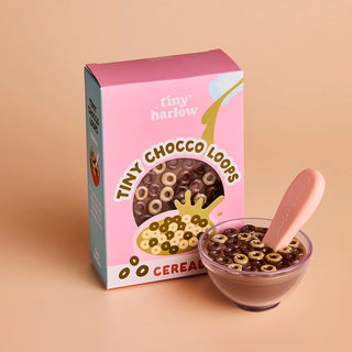 Tiny Harlow tiny tummies tiny chocco loops cereal bowl