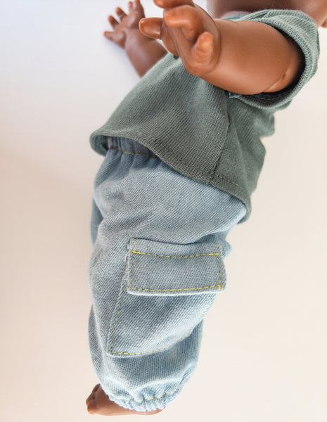 Cargo jeans for doll - 2 colours