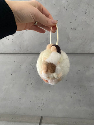 Handmade Custom Needlefelted Family Christmas Ornament