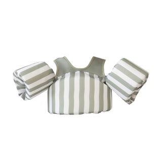 current tyed modern floaties - sage stripes