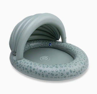 Swim Essentials Inflatable Swimming Pool with Canopy -Green  Leopard 100 cm