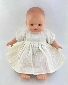 muslin doll dress for 28 cm doll