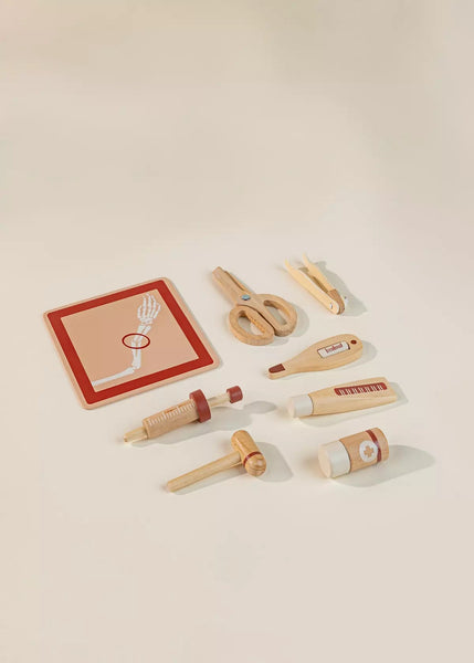 wooden doctor toy set
