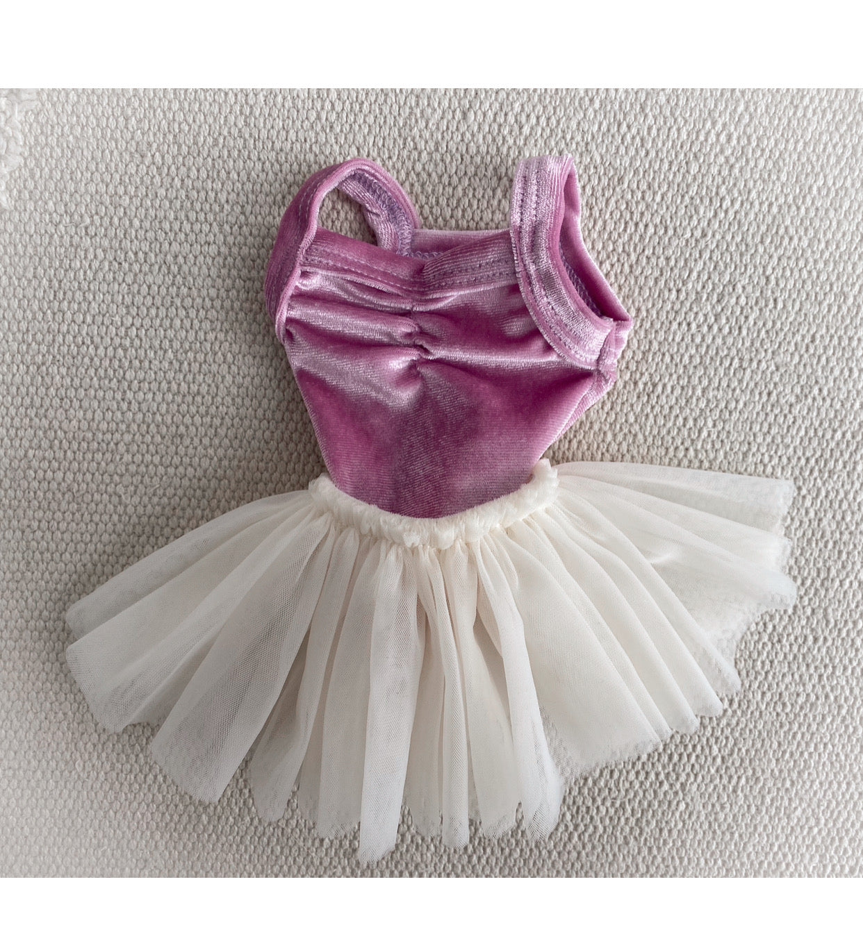 Orchid velvet leotard + ultra tulle skirt set for 34 or 38 cm doll