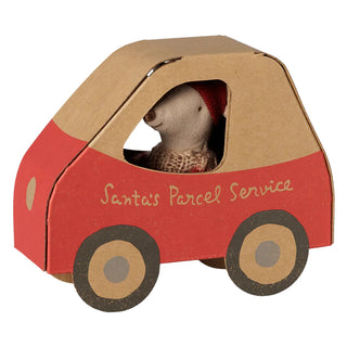 PRE-ORDER Maileg Christmas Mouse in Car Box (Little Sister)