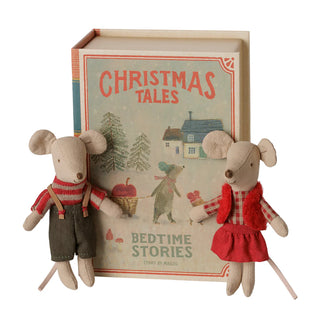 PRE-ORDER Maileg Christmas Twin Mice in Book (Little Brother/Sister)