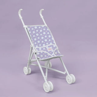 Tiny Harlow lilac daisy doll stroller