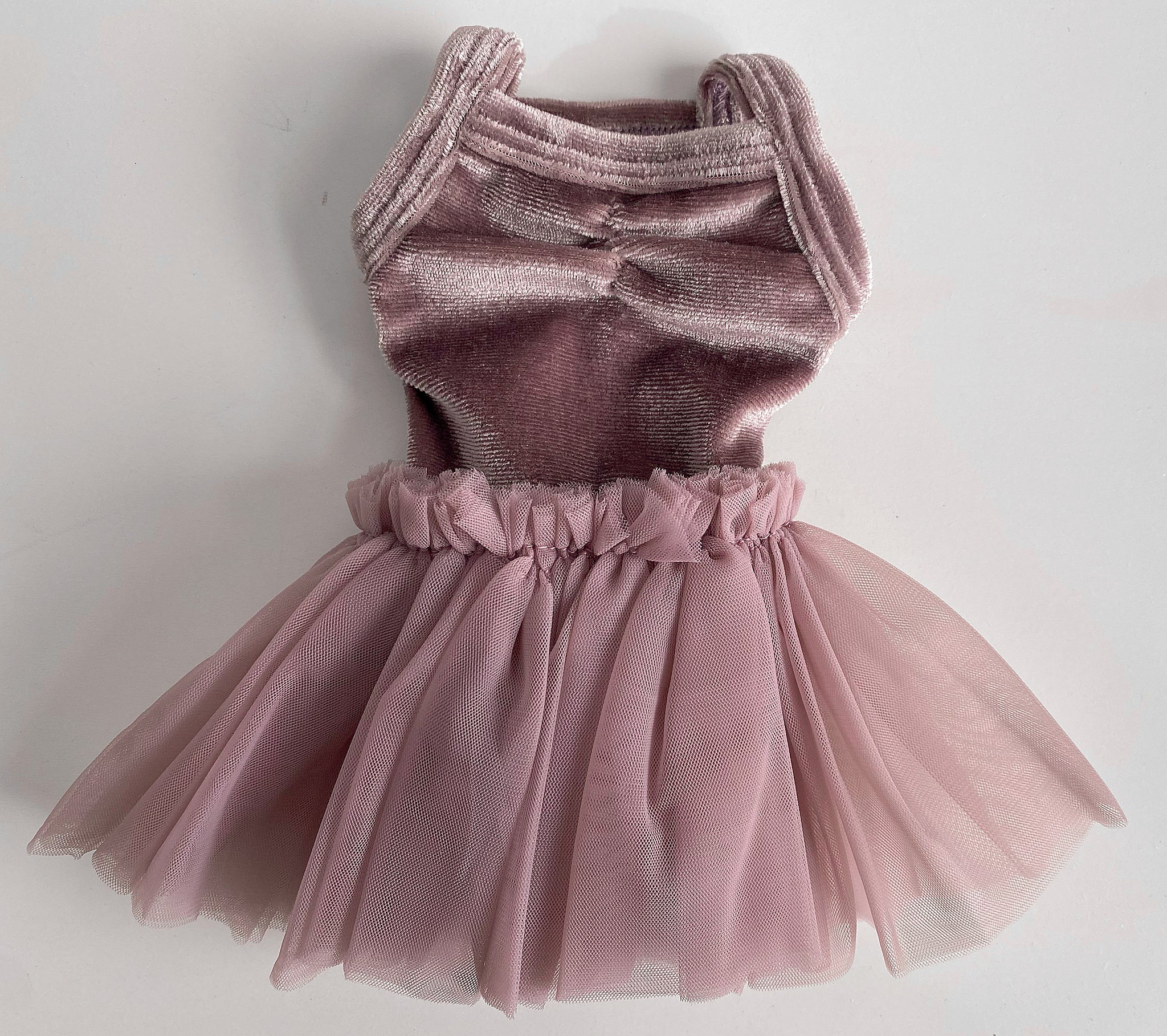 amethyst velvet leotard + ultra tulle skirt set for 34 or 38 cm doll
