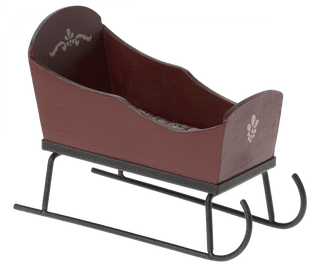 maileg mouse sleigh red