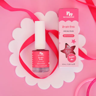 Bright Pink Water-Based, Scratch Off Nail Polish For Kids by No Nasties