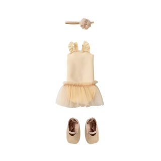 Maileg Size 2 Ballet suit and skirt cream