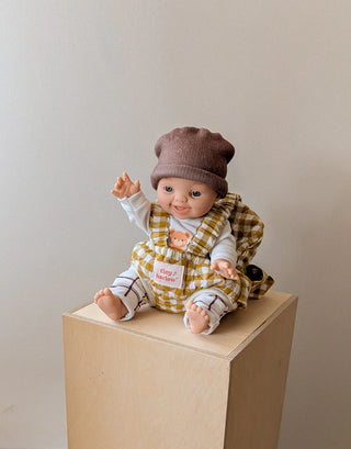 DOLL CARRIER - mustard gingham - TINY HARLOW Canada