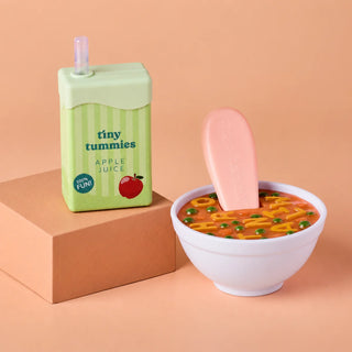 Tiny Harlow Alphabet Soup & Apple Juice lunch pack
