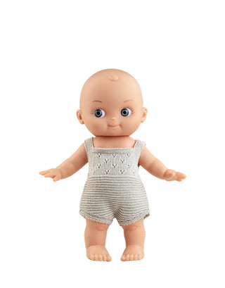 MINI PANCHA DOLL - GREY ROMPER - PAOLA REINA