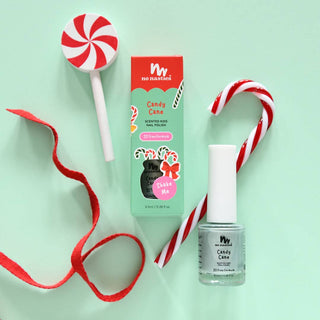 Limited Edition Candy Cane Mint Water-Based, Scratch Off Nail Polish For Kids by No Nasties