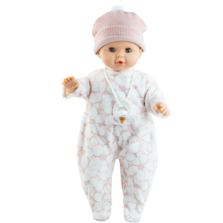 Paola Reina Sonia soft cm doll with sleepy eyes, pacifier and pyjama