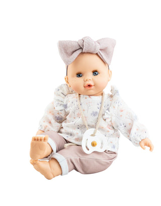 Paola Reina Sonia soft cm doll with sleepy eyes, pacifier and complete outfit