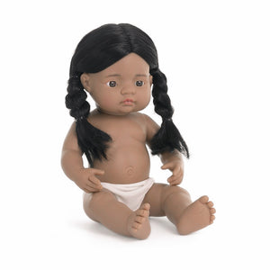 Miniland Native American Indigenous doll girl 38 cm