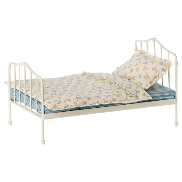 maileg miniature bed, blue