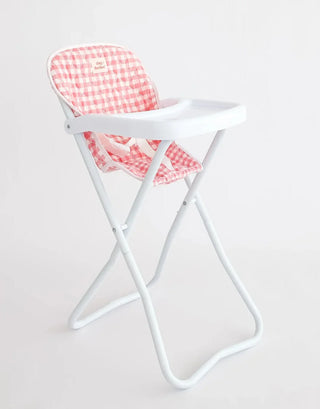 Tiny Harlow Doll High Chair Pink Gingham
