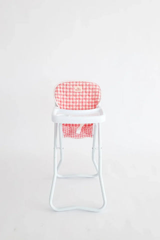 Tiny Harlow Doll High Chair Pink Gingham