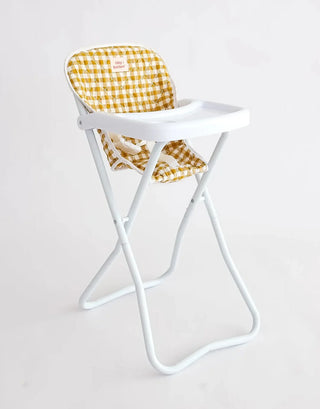 Tiny Harlow Doll High Chair Mustard Gingham