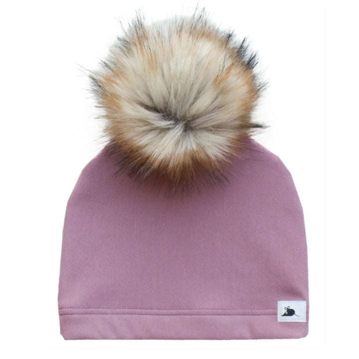 The Pom Beanie - made in Canada Dusty Purple