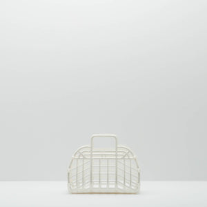 retro jelly basket - mini pearl white